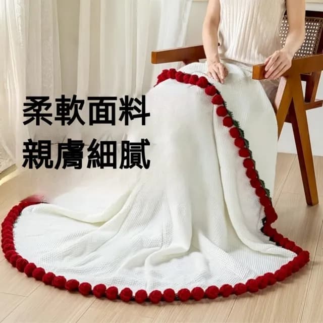 【Home of flowers】網紅花束毯子-直徑110cm/68朵(居家毛毯 玫瑰毛毯 情人節禮物 交換禮物)