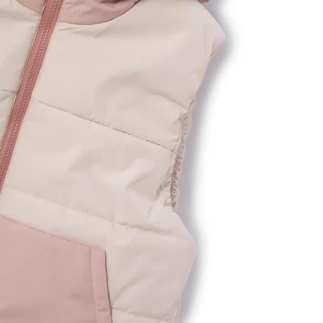 【GIORDANO 佐丹奴】童裝拼色大口袋連帽背心(81 木槿粉紅X啞粉紅)