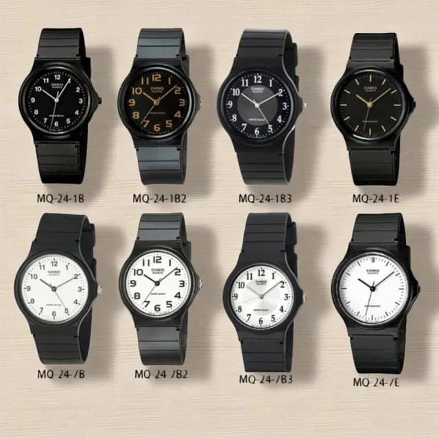 【CASIO 卡西歐】MQ-24  超薄靜音 學生考試指針錶(男女適用 錶徑約3.5公分)