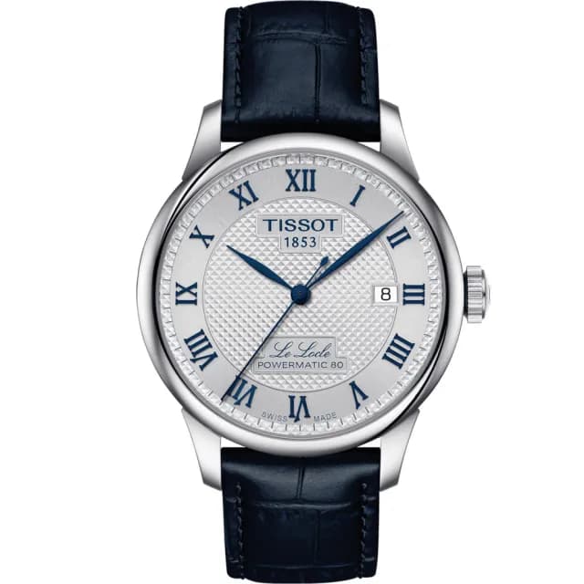 【TISSOT 天梭】力洛克 80小時動力儲存羅馬數字機械套錶-39.3mm 情人節 禮物(T0064071103303)