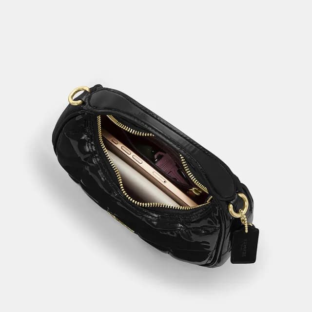 【COACH】蔻馳官方直營 CARMEN 絎縫迷你斜背手袋 斜背包 側背包 斜挎包-3色任選(CCE59/CCE63)