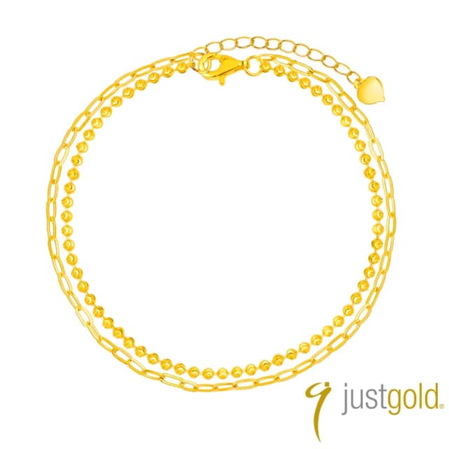 【Just Gold 鎮金店】鏈愛 黃金手鍊(網路限定)