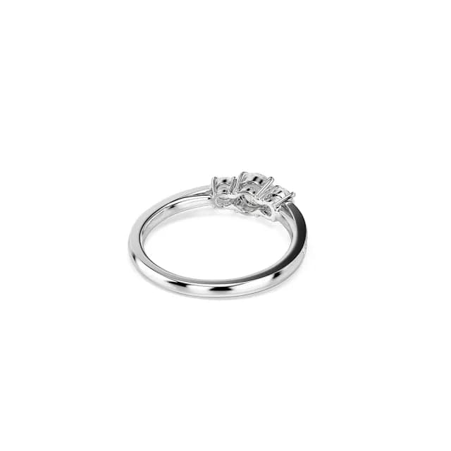 【SWAROVSKI 施華洛世奇】Stilla Attract 戒指 圓形切割 白色 銀色調潤飾(情人節禮物)