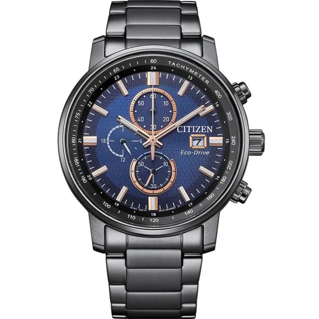 【CITIZEN 星辰】情人節推薦款 亞洲限定 光動能計時手錶-43mm 禮物 送禮 推薦(CA0845-83L)