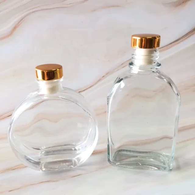 【A-ONE 匯旺】祝福瓶 黃金造型瓶蓋 100ml 浮游花瓶 香水瓶 擴香浮游花 香薰瓶 玻璃瓶