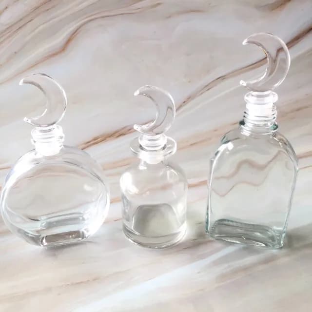 【A-ONE 匯旺】浮游花瓶 新月造型瓶蓋 造型玻璃瓶 玻璃圓瓶 100ml 玻璃罐永生瓶 香水瓶 擴香瓶