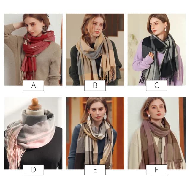 【NEW FORCE】雜誌風格紋保暖大披肩圍巾(大圍巾/保暖圍巾/秋冬圍巾/禦寒圍巾/格紋圍巾)