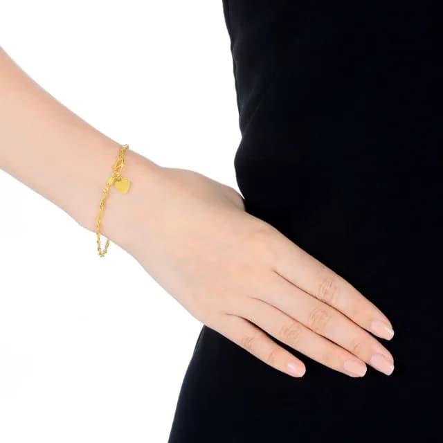 【點睛品】波浪水紋 黃金手鍊_計價黃金