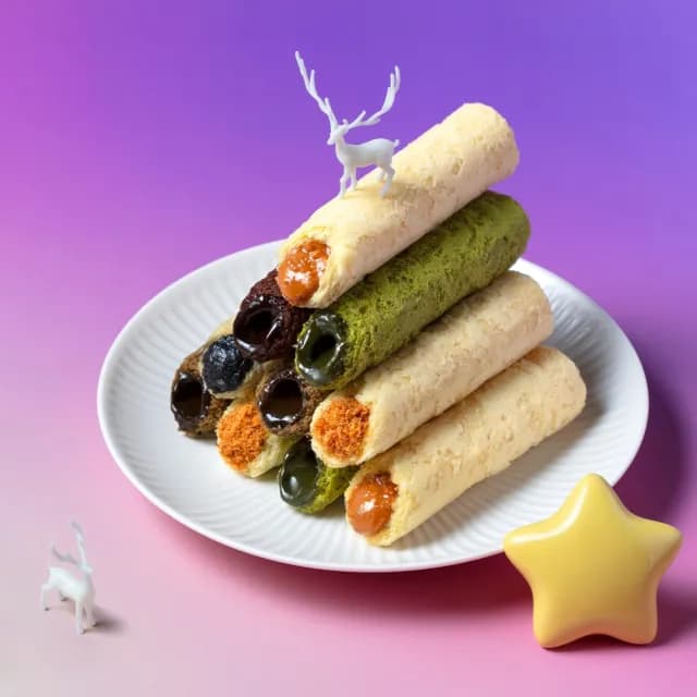 【青鳥旅行】極光秘語-24入綜合灌餡蛋捲禮盒｜肉鬆蛋捲、甜心蛋捲、真巧蛋捲(禮盒、送禮推薦、伴手禮)