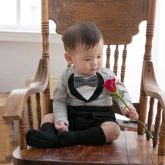 【Frenchie Mini Couture】男嬰長袖包屁衣(多款寶寶嬰兒連身衣萬聖節童裝)