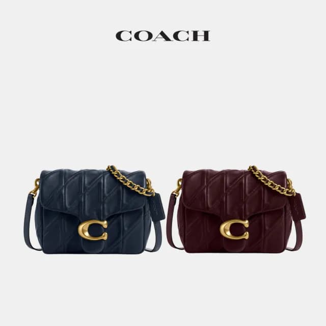 【COACH】蔻馳官方直營 TIMES SQUARE TABBY 絎縫單肩手袋 單肩包 肩背包-多色任選(CW629)