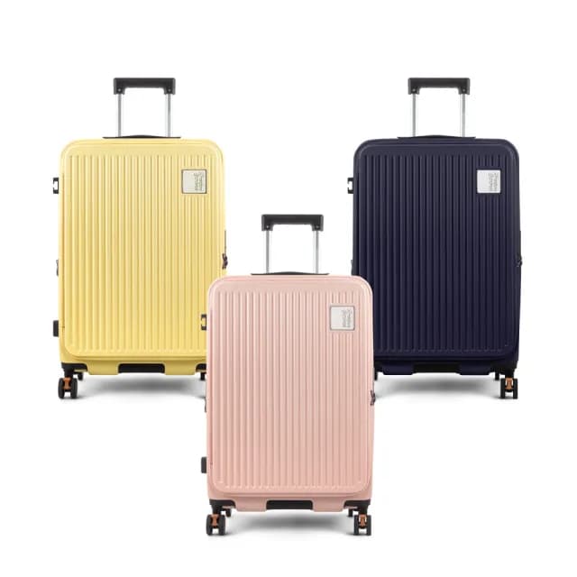 【American Explorer】20吋 前開式 上掀式 防爆/防盜拉鍊 行李箱 避震輪 CF8 登機箱 旅行箱