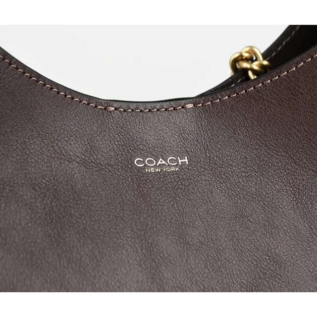 【COACH】COACH BROOKLYN 23 肩背手提手袋/斜背鏈條包(小/楓葉褐)