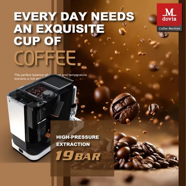 【Mdovia】LASZU V5 全自動義式咖啡機 專業一鍵奶泡・拿鐵・卡布奇諾機(贈 夜燈吸塵器 顏色隨機)