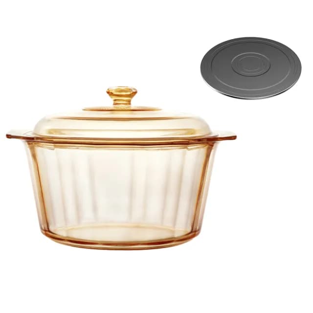 【CorelleBrands 康寧餐具】雙11限定 5L晶鑽透明鍋(買就送導磁板)