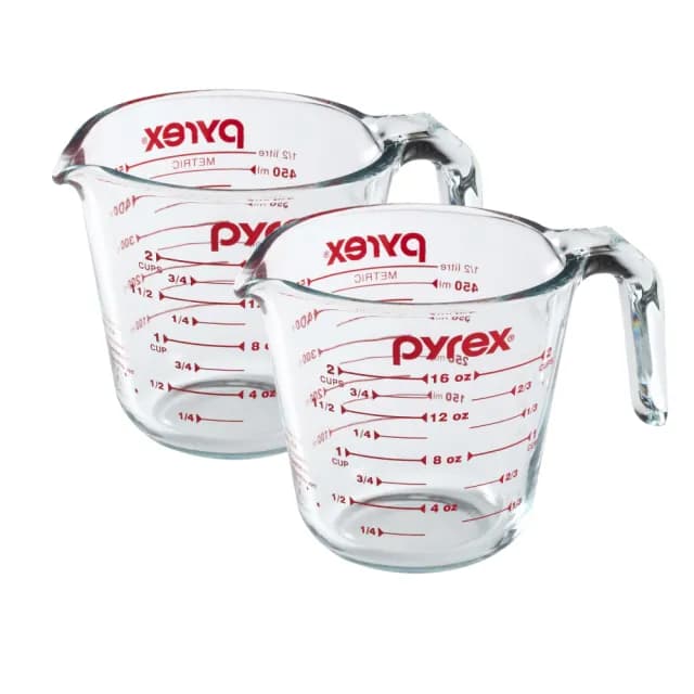 【CorelleBrands 康寧餐具】耐熱玻璃單耳量杯500ml兩入組