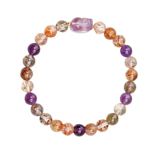 【my stere 我的時尚秘境】雙11 天然超七貔貅水晶手鍊(五路財神 全能轉運 招財手鍊 咬錢水晶)