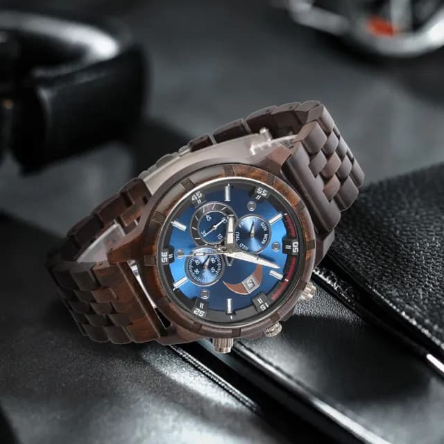 【LEEHER】手錶/木質腕錶/木頭錶/石英錶/腕錶/檀木錶帶/男生手錶/檀木手錶/木錶/指針手錶/檀木石英錶/