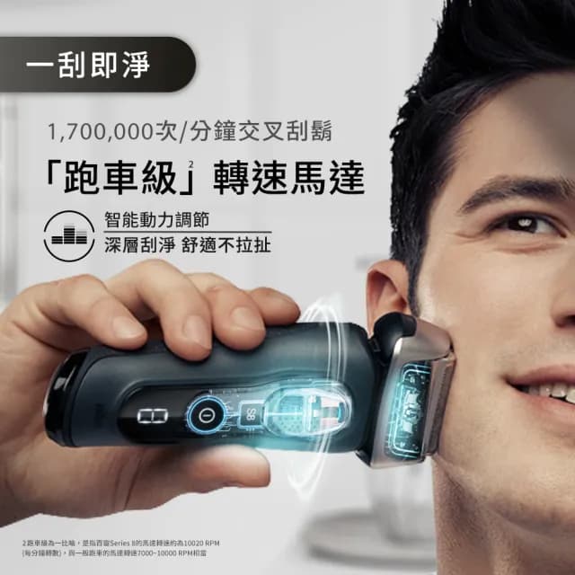 【德國百靈BRAUN】8系列PRO 智美音波電動刮鬍刀/電鬍刀 德國製造(8517s)