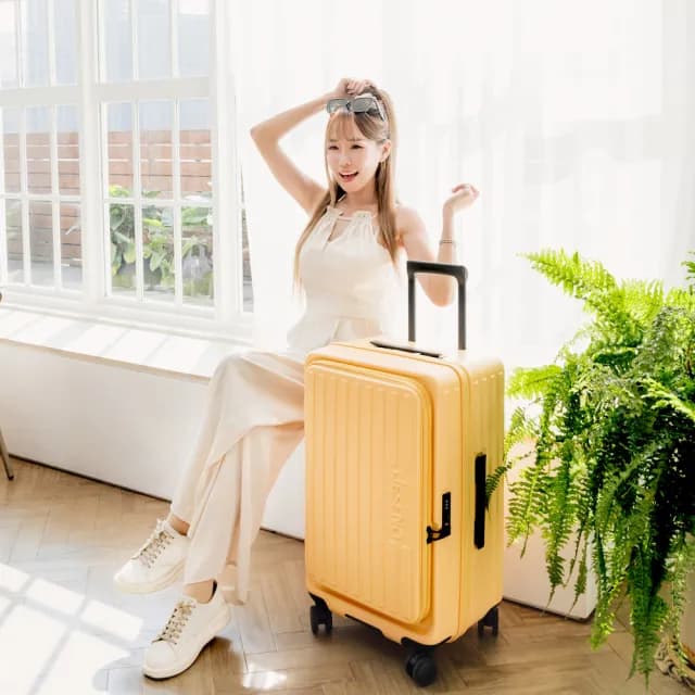 【Deseno 笛森諾】特洛伊PRO 29.5吋真空壓縮｜前開式煞車行李箱(多色任選_含真空壓縮機)