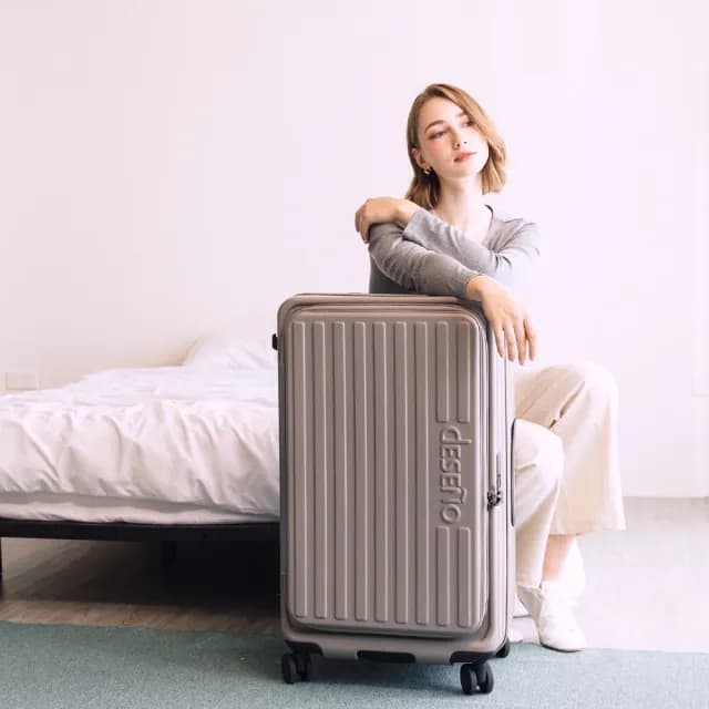 【Deseno 笛森諾】特洛伊PRO26吋真空壓縮｜前開式煞車行李箱(多色任選_含真空壓縮機)