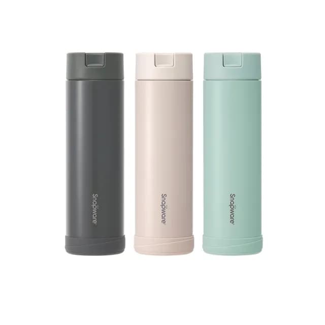 【CorelleBrands 康寧餐具】鋅light輕瓷保溫保冰按壓隨行杯500ml(三色任選)