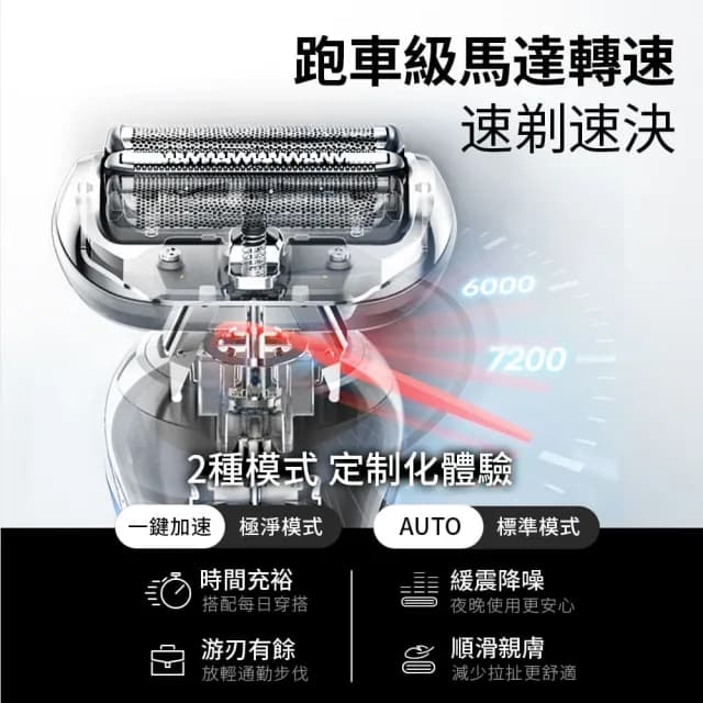【德國百靈BRAUN極淨熱賣款】全新智能變速5系PRO電動刮鬍刀/電鬍刀 附旅行收納盒☆(52-M1200s)