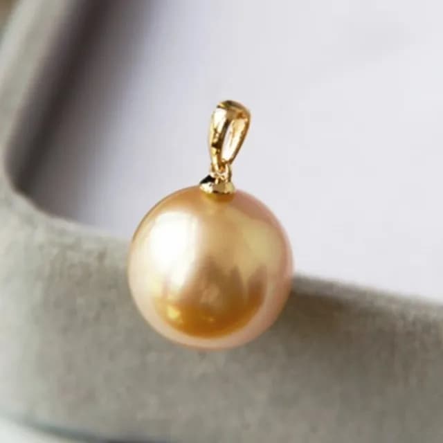 【La Corser】優雅系列 16-17mm 南洋金珠 天然海水珍珠 18K金 吊墜 濃金色調 簡約氣質 送禮推薦