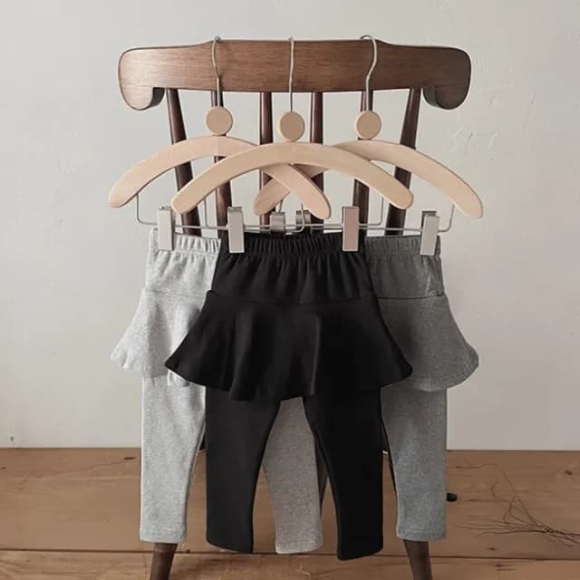 【橘魔法】百搭經典內搭褲褲裙 一般薄棉(假兩件 內搭褲 長褲 裙子 褲子 女童 兒童 童裝 中童)