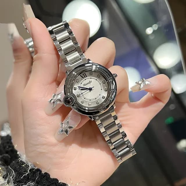 【MoonDy】手錶 石英錶 腕錶 羅馬手錶 鋼帶錶 防水手錶 指針手錶 圓形錶 學生手錶 女生手錶 夜光手錶