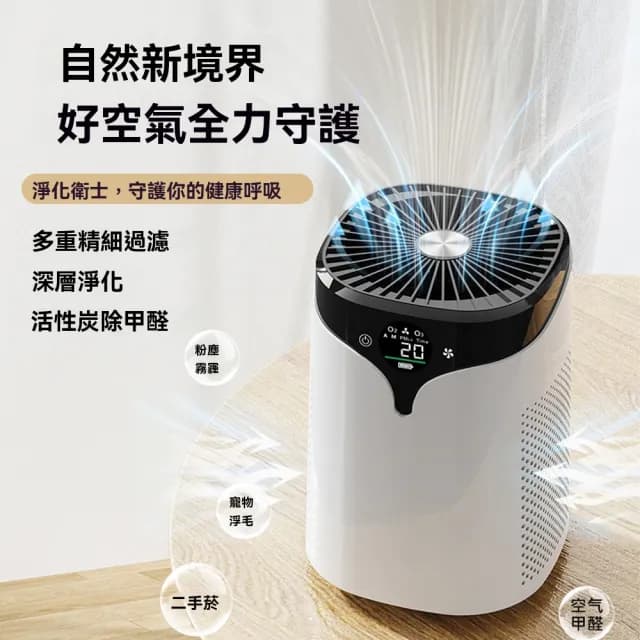 【Felsted 菲仕德】空氣清淨機 空氣淨化器 桌上型淨化器(除醛除味/淨化空氣/活氧殺菌/除異味/小型家用)