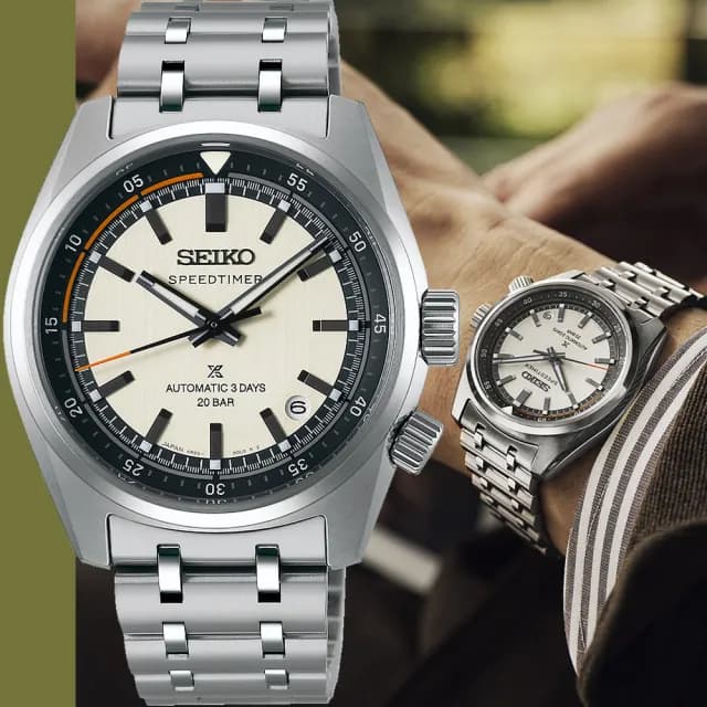 【SEIKO 精工】Prospex Speedtimer 三日鍊 70年代復古機械錶 手錶-39.5mm 禮物 送禮(SPB513J1/6R55-00L0S)