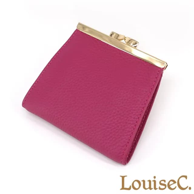 【LouiseC.】Tree House 牛皮口金釦零錢包短夾-5色(YS2610)
