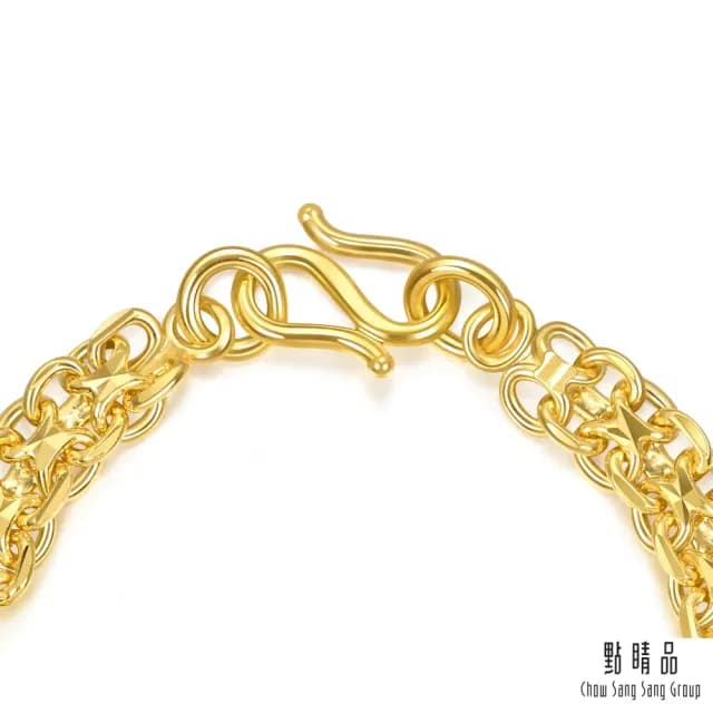 【點睛品】機織素鍊 黃金手鍊_計價黃金(19cm)