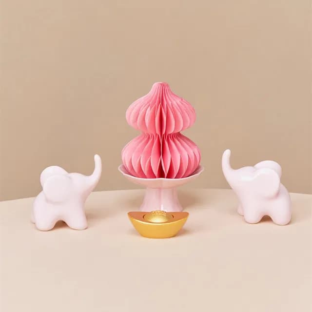 【新川】迷你招財象擺飾 三色可選 桌面工位裝飾小物(招財吸水陶瓷 首飾收納擺件 新年喬遷賀禮)