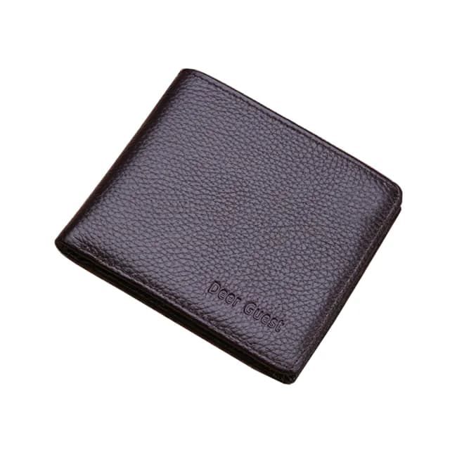 【PUSH!】精品皮件頭層牛皮短款錢包橫款超薄簡約真皮包包 錢夾(皮夾PUSH32)