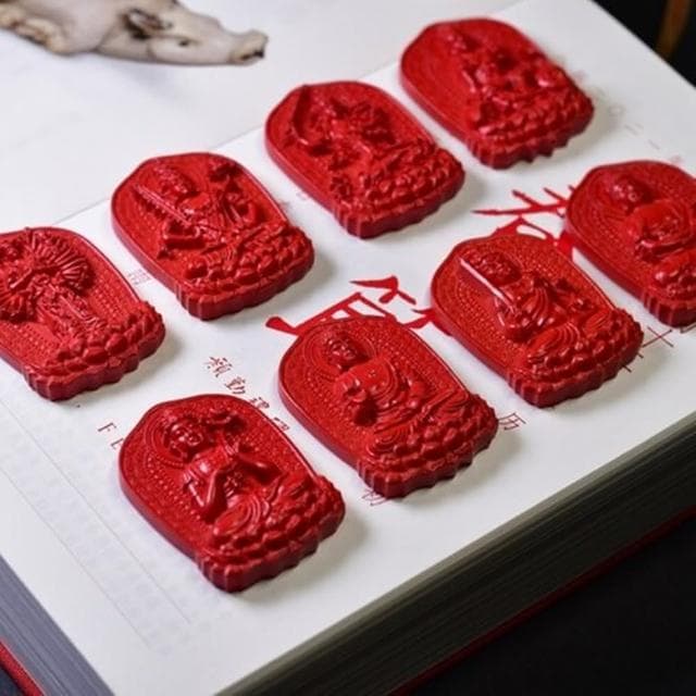 【米蘭精品】現貨+預購 硃砂項鍊掛牌吊墜(觀音菩薩八大守護神男女配件情人節生日聖誕節交換禮物8款74al42)
