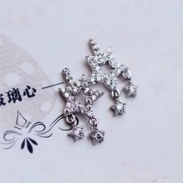 【米蘭精品】現貨+預購 鑲鑽耳環耳飾(韓版鏤空經典五角星情人節生日聖誕節交換禮物女飾品73du29)