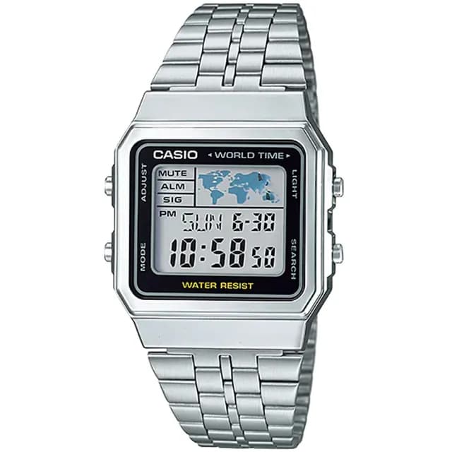 【CASIO 卡西歐】復古風復刻方型計時錶(A500WA-1)