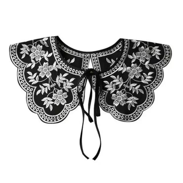 【米蘭精品】現貨+預購 假領子襯衫領片(刺繡花邊綁帶披肩女裝配件情人節生日聖誕節交換禮物74ac3)