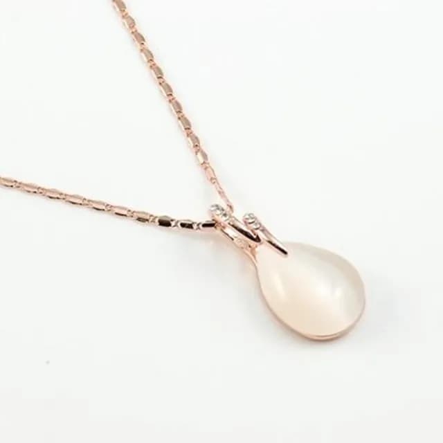 【米蘭精品】現貨+預購 玫瑰金項鍊貓眼石吊墜(精美百搭高雅氣質情人節生日聖誕節交換禮物女飾品73kt26)