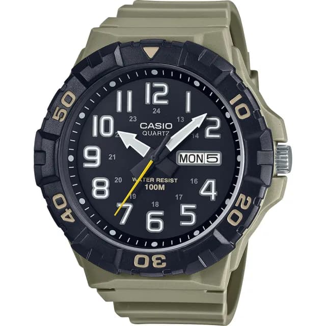 【CASIO 卡西歐】學生錶 Outdoor 潛水風運動手錶-卡其 考試手錶 畢業禮物 送禮(MRW-210H-5A)