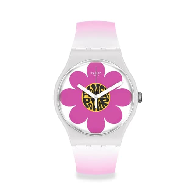 【SWATCH】FLOWER HOUR 經典手錶/男錶/女錶/瑞士製造 SO32M104(41mm)