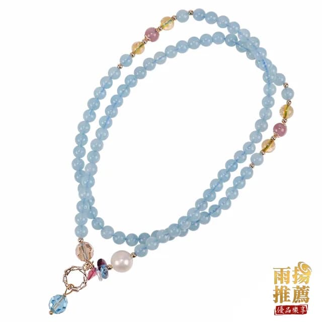 【雨揚】【週年慶】水中精靈海藍寶多圈式手鍊