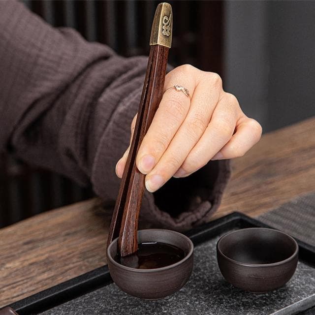 【PUSH!】品茗喝茶具黑檀實木茶夾茶刀茶勺杯叉養壺筆茶刮六君子套組茶道配件(7件套T06)