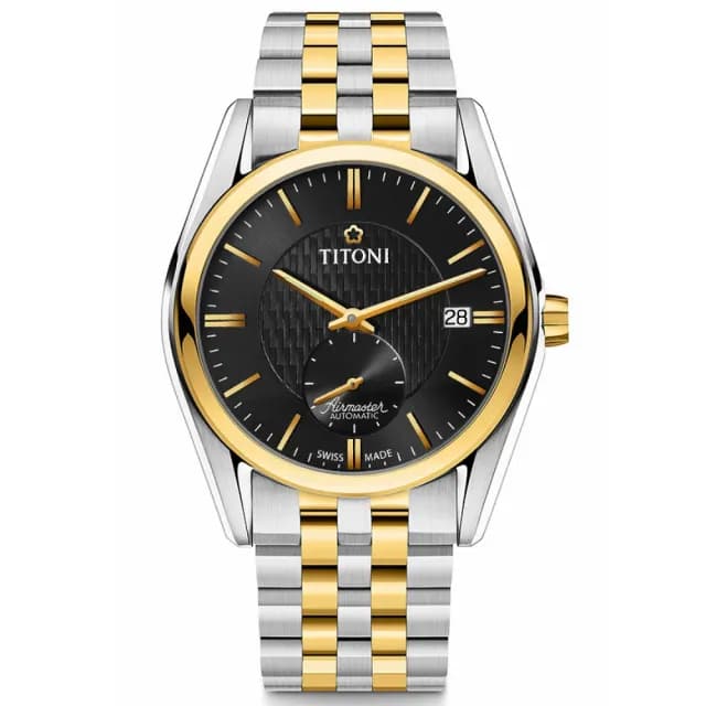 【TITONI 梅花錶】空中霸王系列 獨立小秒針 機械腕錶 七夕 情人節 禮物 送禮 推薦(83709SY-501)