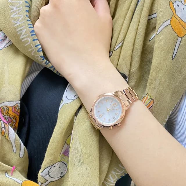 【CITIZEN 星辰】xC系列 鈦金屬亞洲限定款電波錶 女錶 禮物 推薦(CB1107-58A)