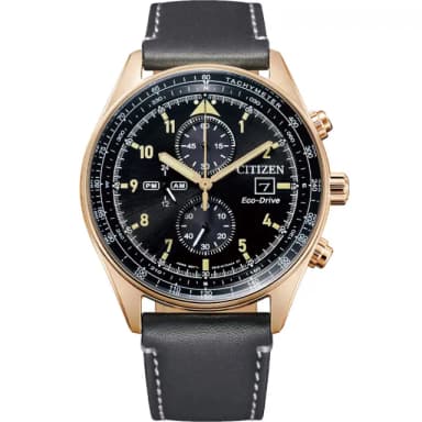 【CITIZEN 星辰】Eco-Drive 都市沉穩光動能計時男錶 禮物 推薦(CA0773-15E)