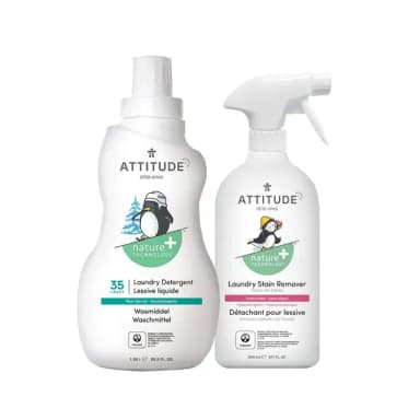 【ATTITUDE 艾特優】嬰幼兒洗衣精（梨花蜜）+嬰幼兒衣物去污劑