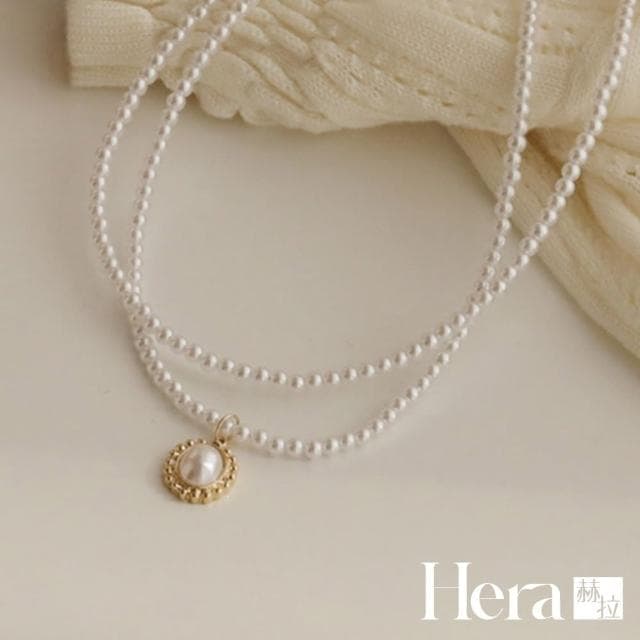 【HERA 赫拉】巴洛克復古珍珠雙層鎖骨練 H111062104(項鍊 項鏈 母情人節禮物 生日禮物)